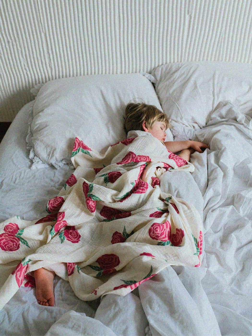 Organic Muslin Swaddle - Vintage Roses