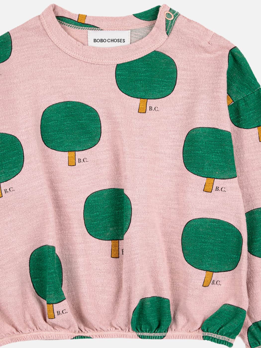 Green Tree Gathered Long Sleeve T-Shirt
