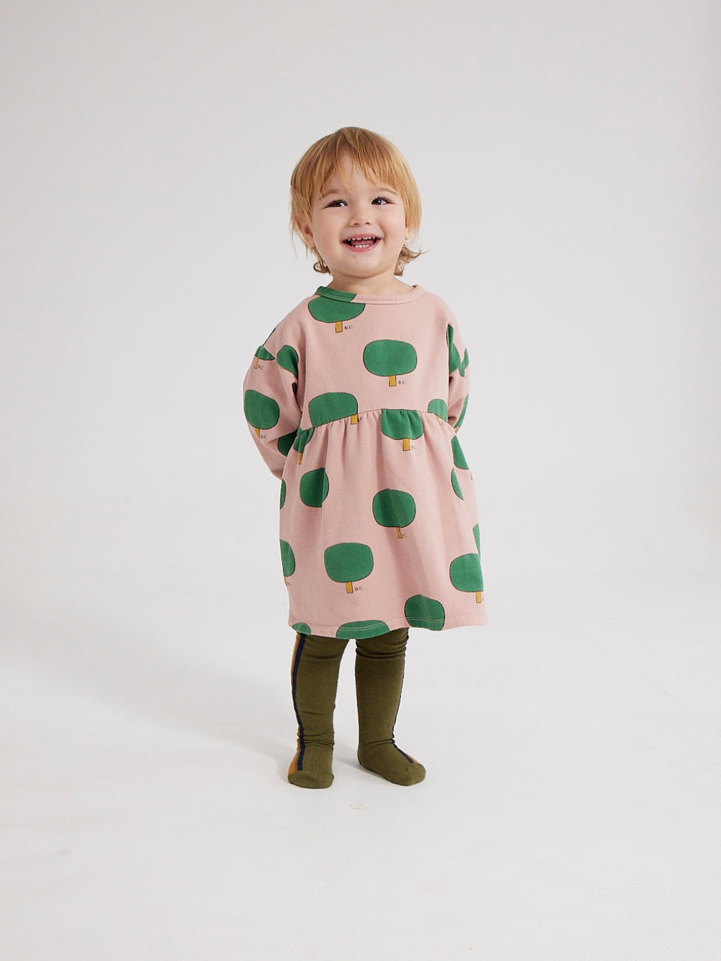 Green Tree All Over Baby Dress