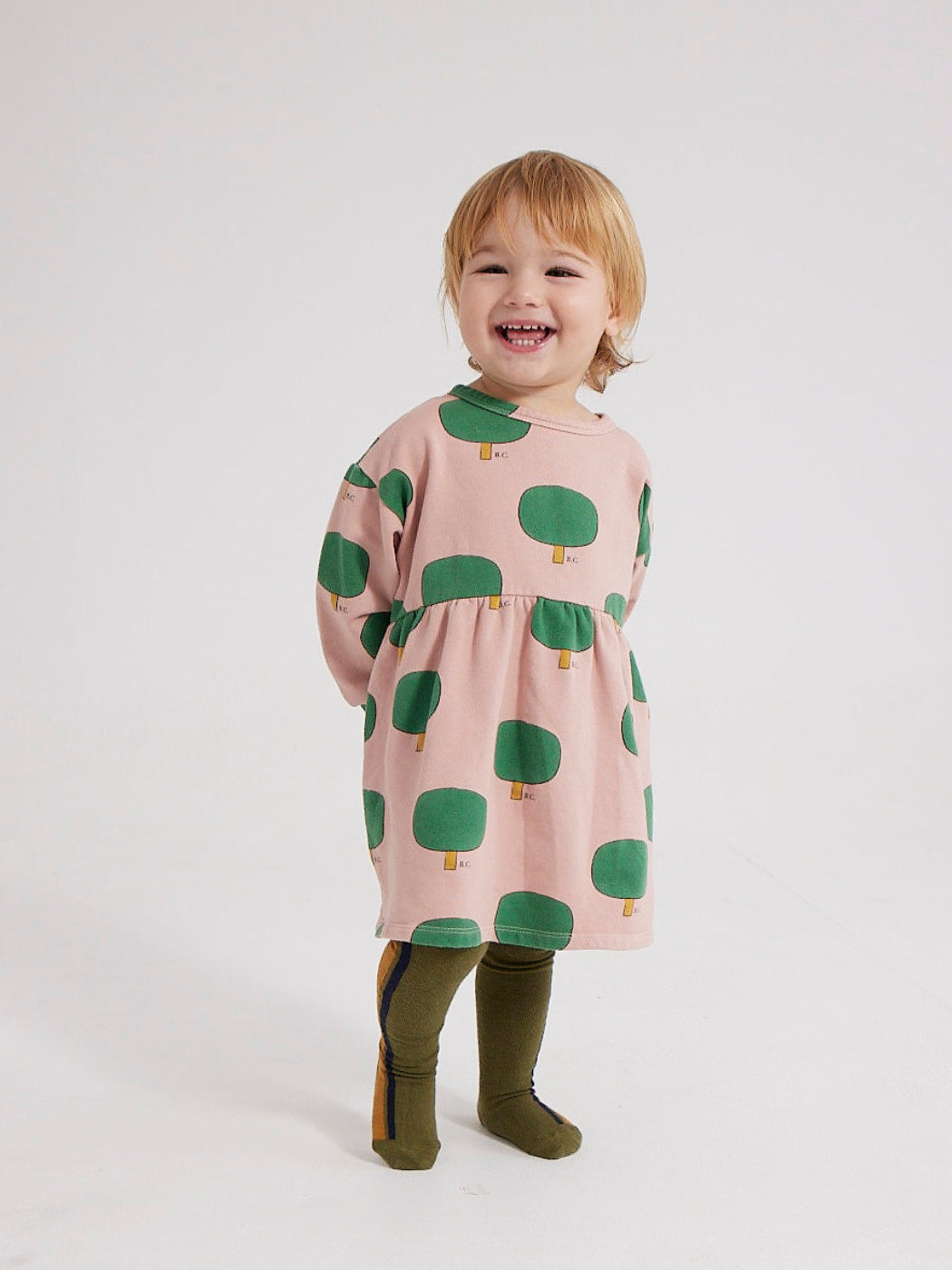 Green Tree All Over Baby Dress