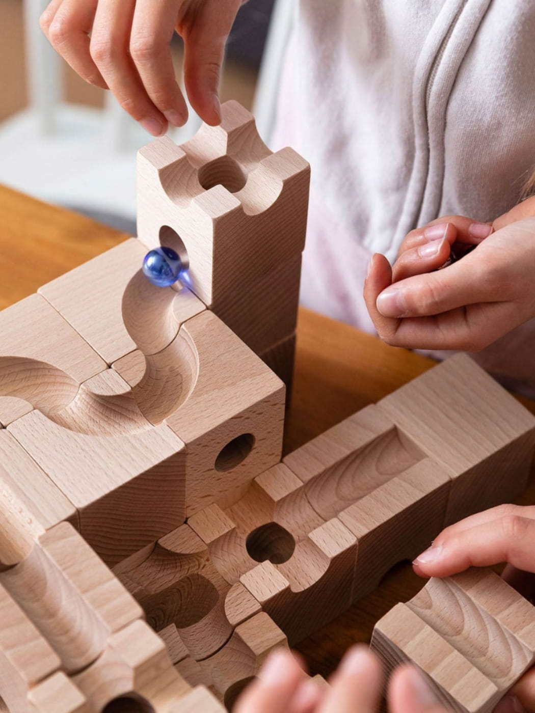 Wooden Marble Run - Standard Starter Set of 32