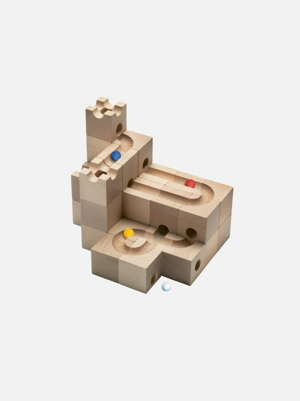 Wooden Marble Run - Standard Starter Set of 32