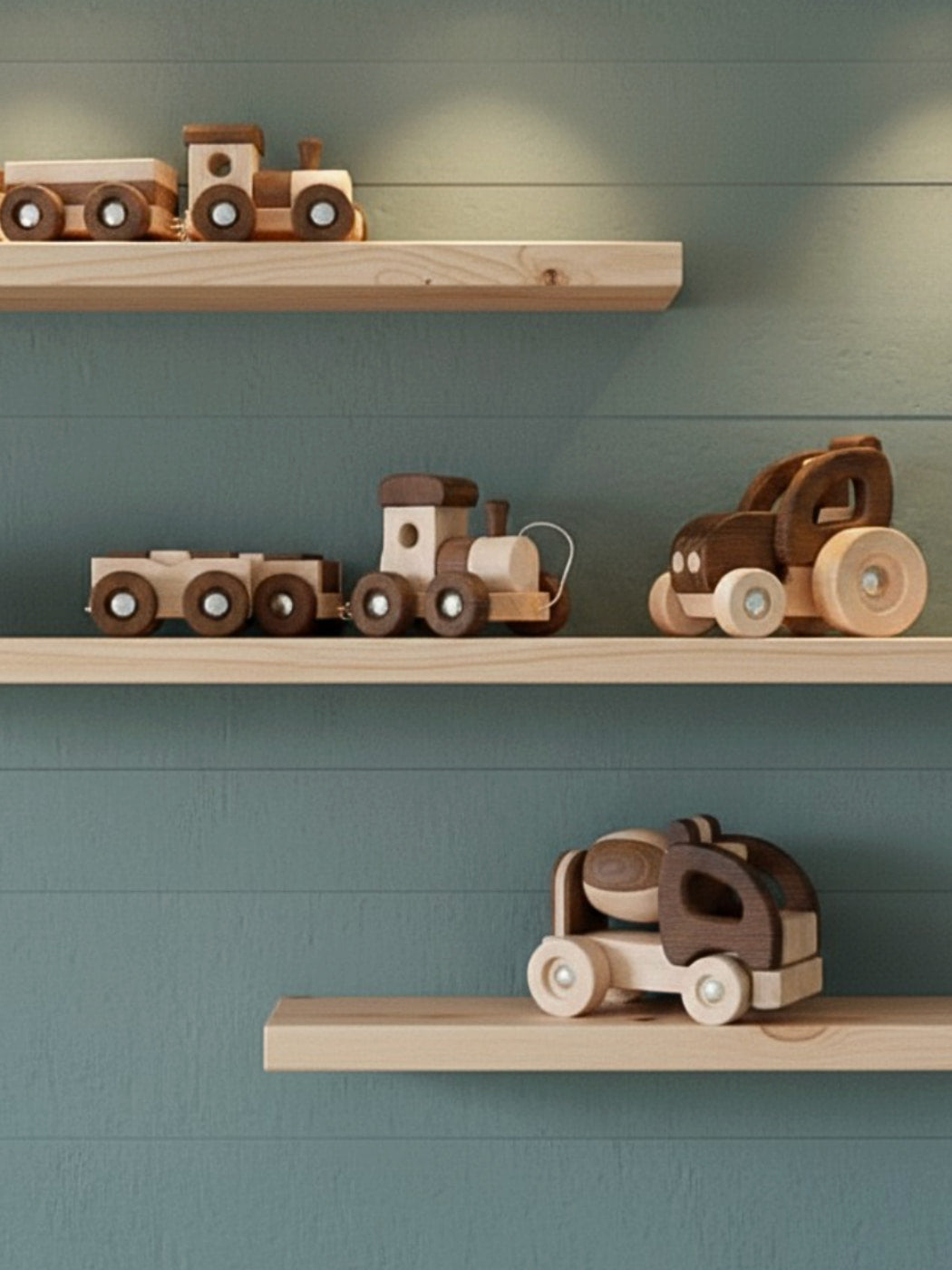 Wooden Train with Blocks