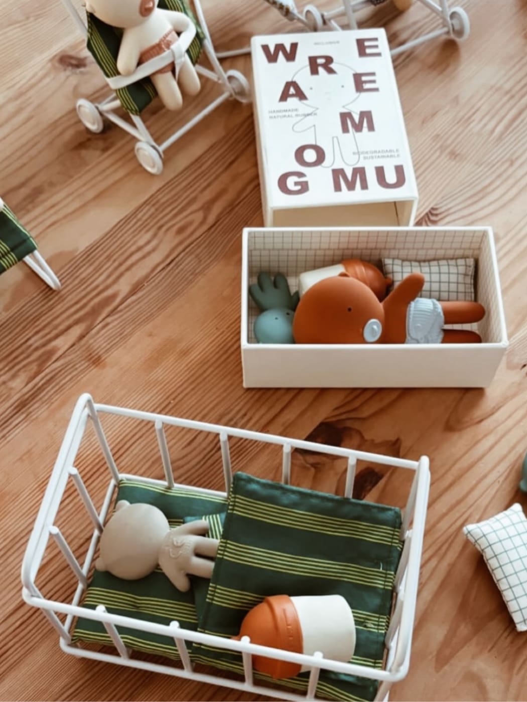 Pocket Crib - Green Stripe