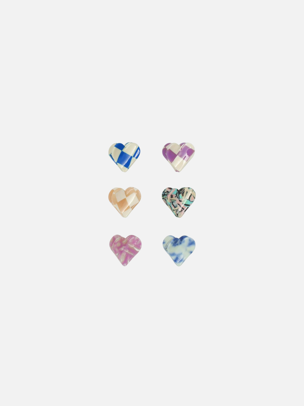 Mini Heart Hair Clips for Kids