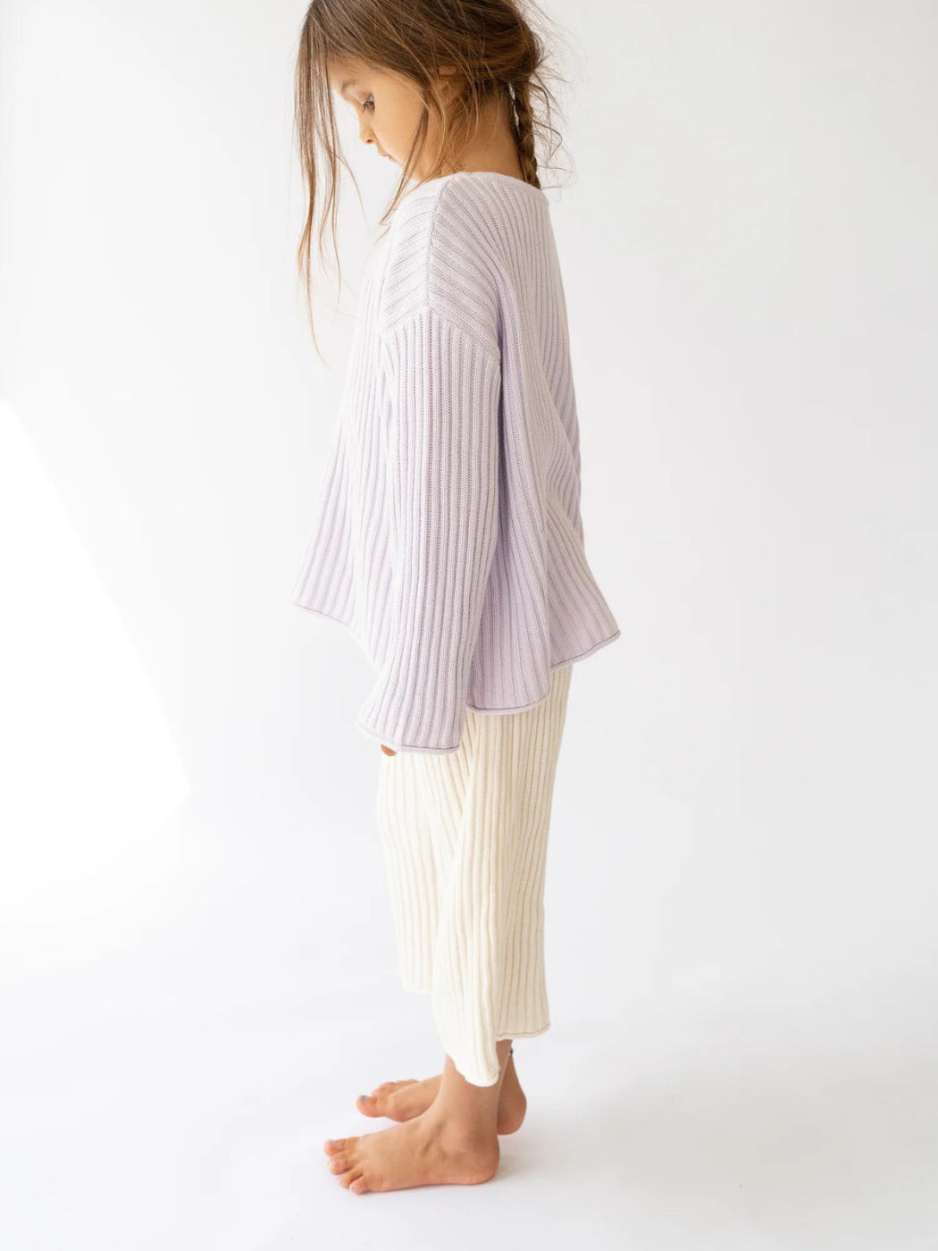 Essential Ribbed Knit Jumper - Lilac