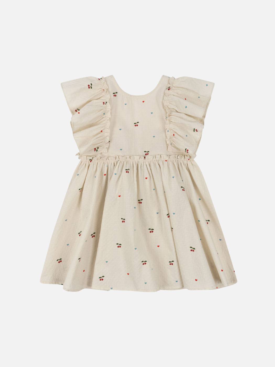 Evia Bow Dress - Cherry Heart