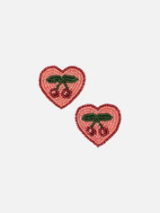 Beaded Heart Hair Clips 2 Pack