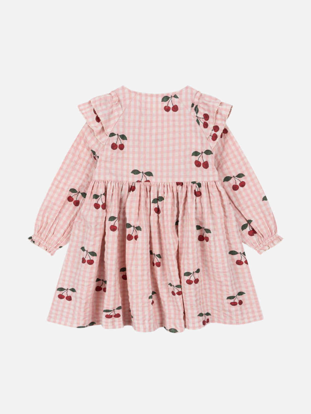 Kim Frill Dress - Cherry Check