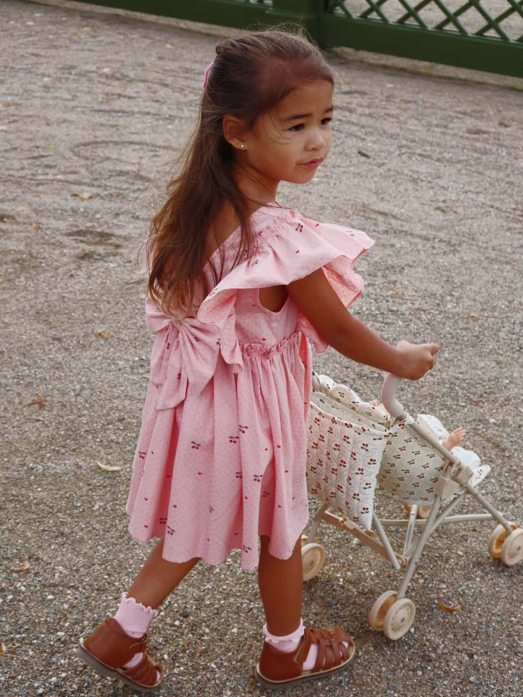 Doll Stroller - Cherry Motif