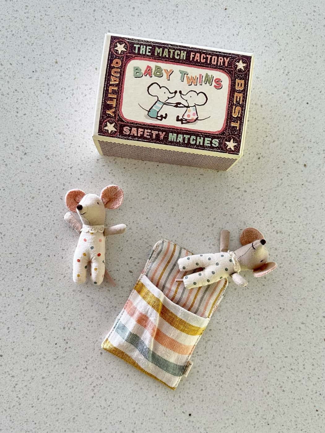 Twin Baby Mice in Box