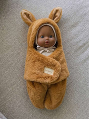 Doll Stroller Footmuff - Camel Faux Fur
