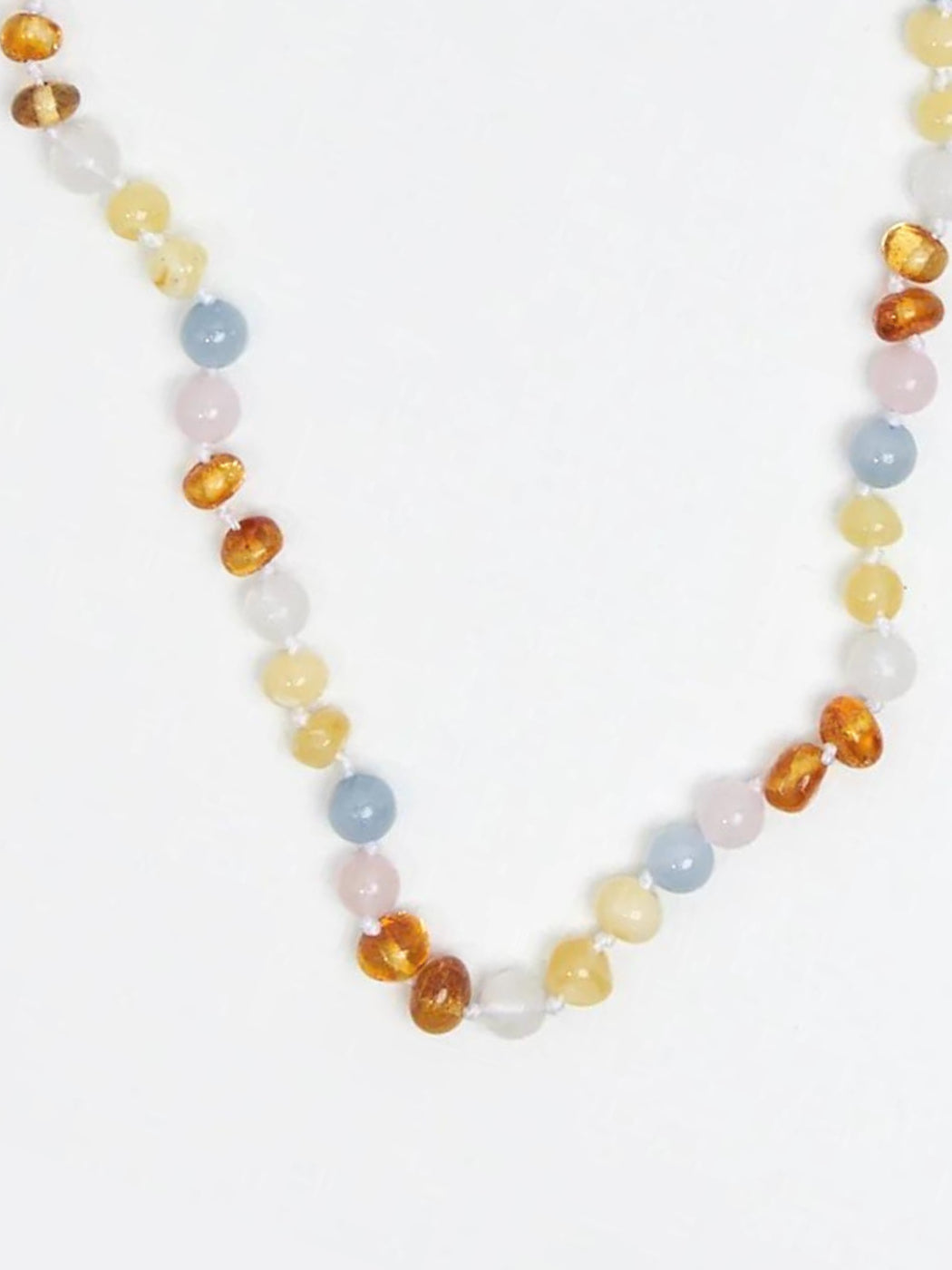 Amber + Gemstone Necklace - Lily