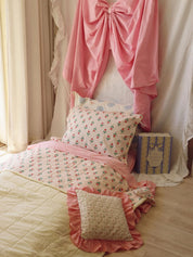 Reversible Cot Quilt - Tulip Garden