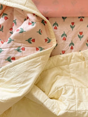 Reversible Cot Quilt - Tulip Garden