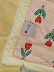 Reversible Cot Quilt - Tulip Garden