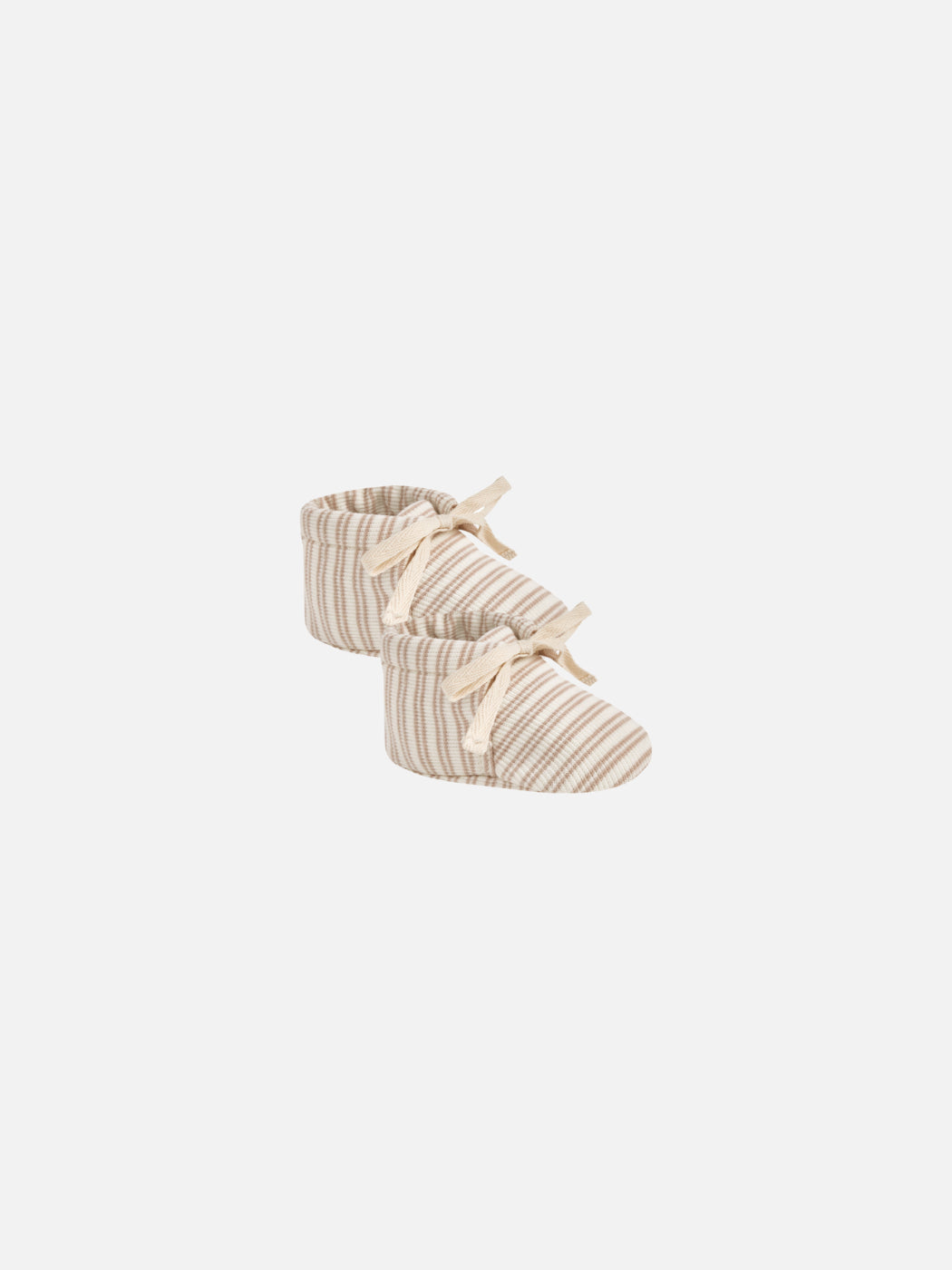 Baby Booties - Oat Stripe Rib