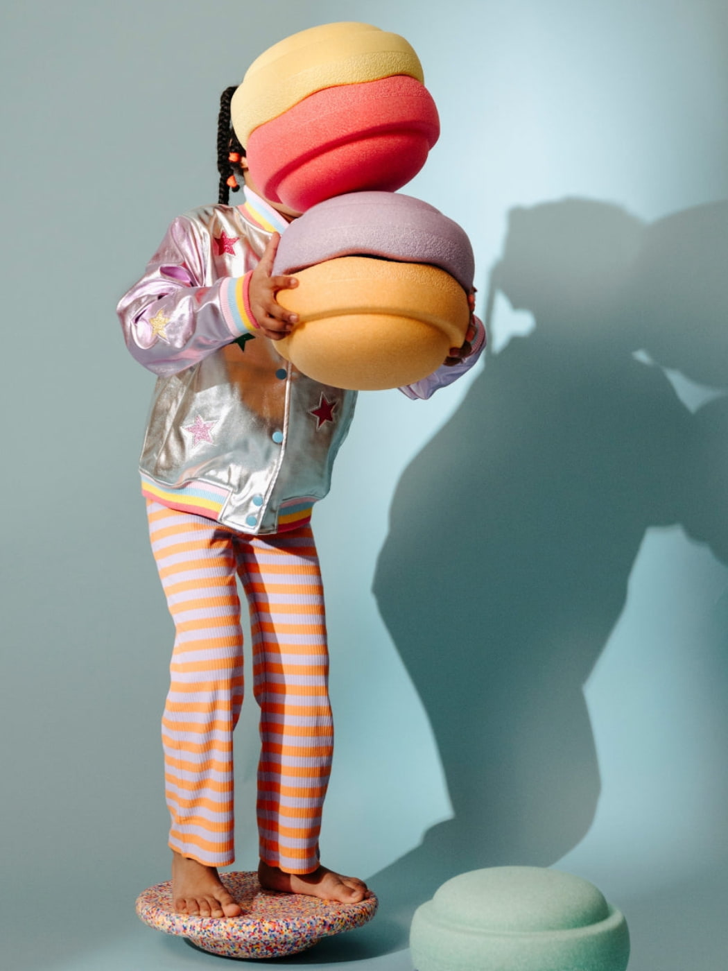 Balance Stepping Stones + Board - Rainbow Pastel