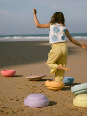 Balance Stepping Stones + Board - Rainbow Pastel