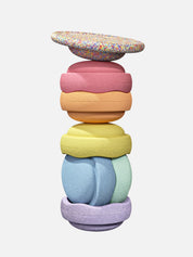 Balance Stepping Stones + Board - Rainbow Pastel