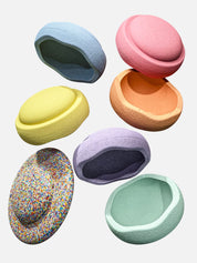 Balance Stepping Stones + Board - Rainbow Pastel
