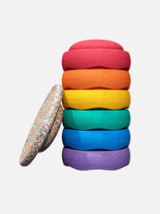 Balance Stepping Stones + Board - Rainbow Classic