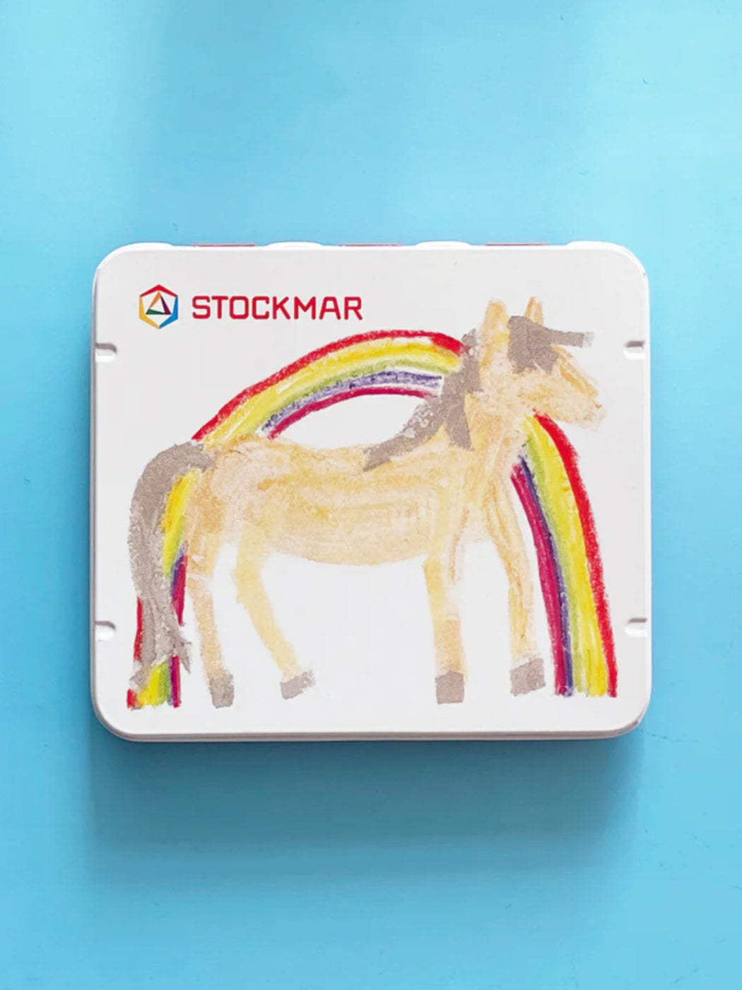 Dose mit 8 Wachsmalstiften - Sonderedition Regenbogen