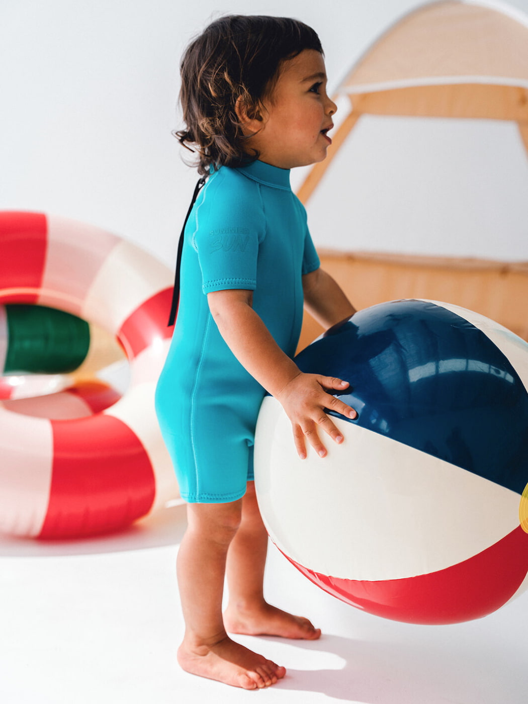 Kurzarm-Springsuit-Neoprenanzug - Tomate