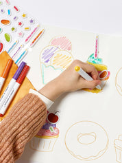 Wipeable Silicone Colouring Mat Set - Sweet As