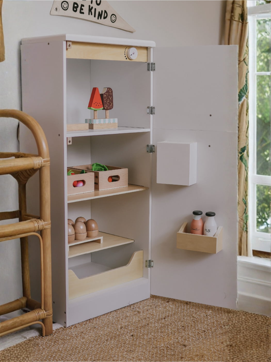 Wooden Play Fridge and Freezer