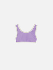 Rib Scoop Bikini Top - Lilac