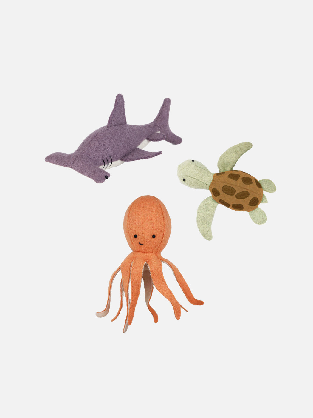 shark, turtle and octopus sea toys