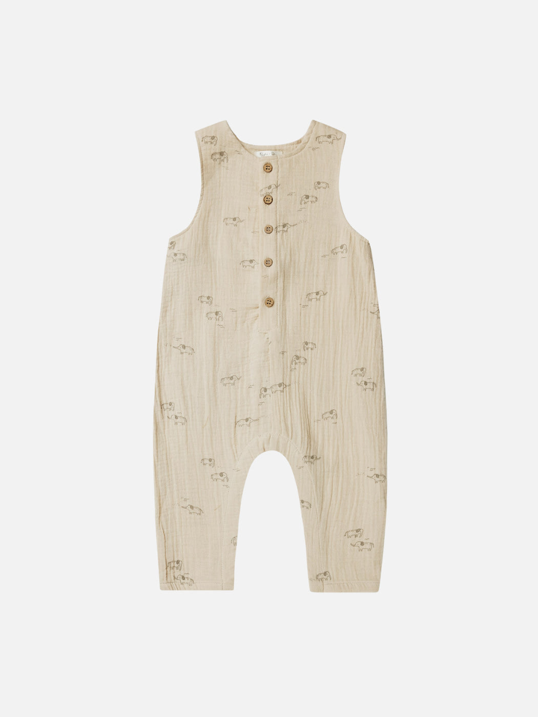 Button Jumpsuit - Elephants