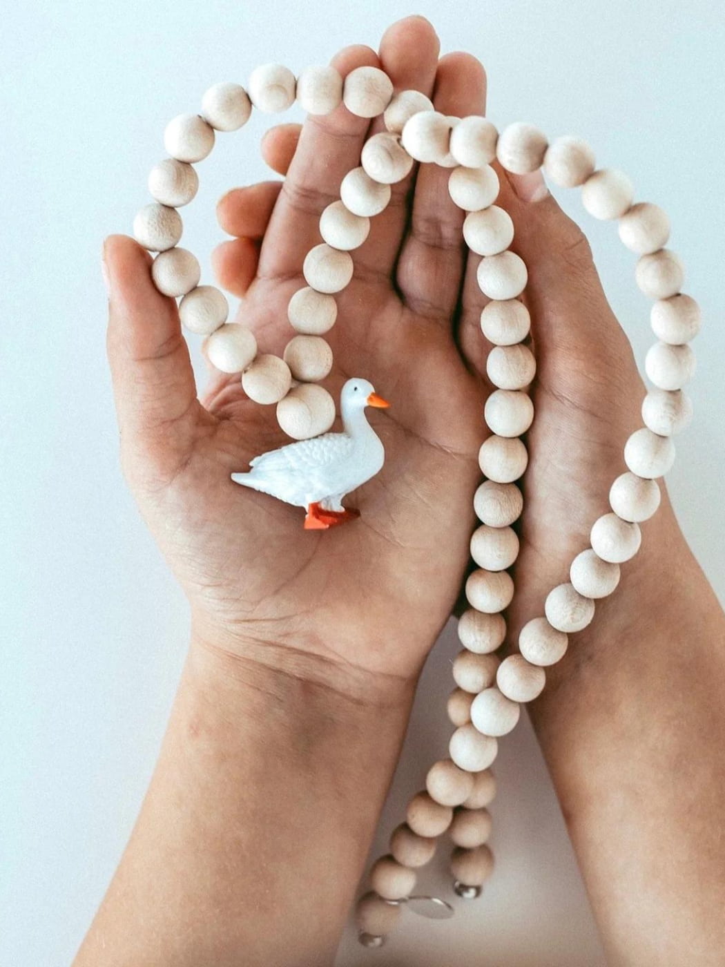 Wooden Animal Necklace - Natural Duck