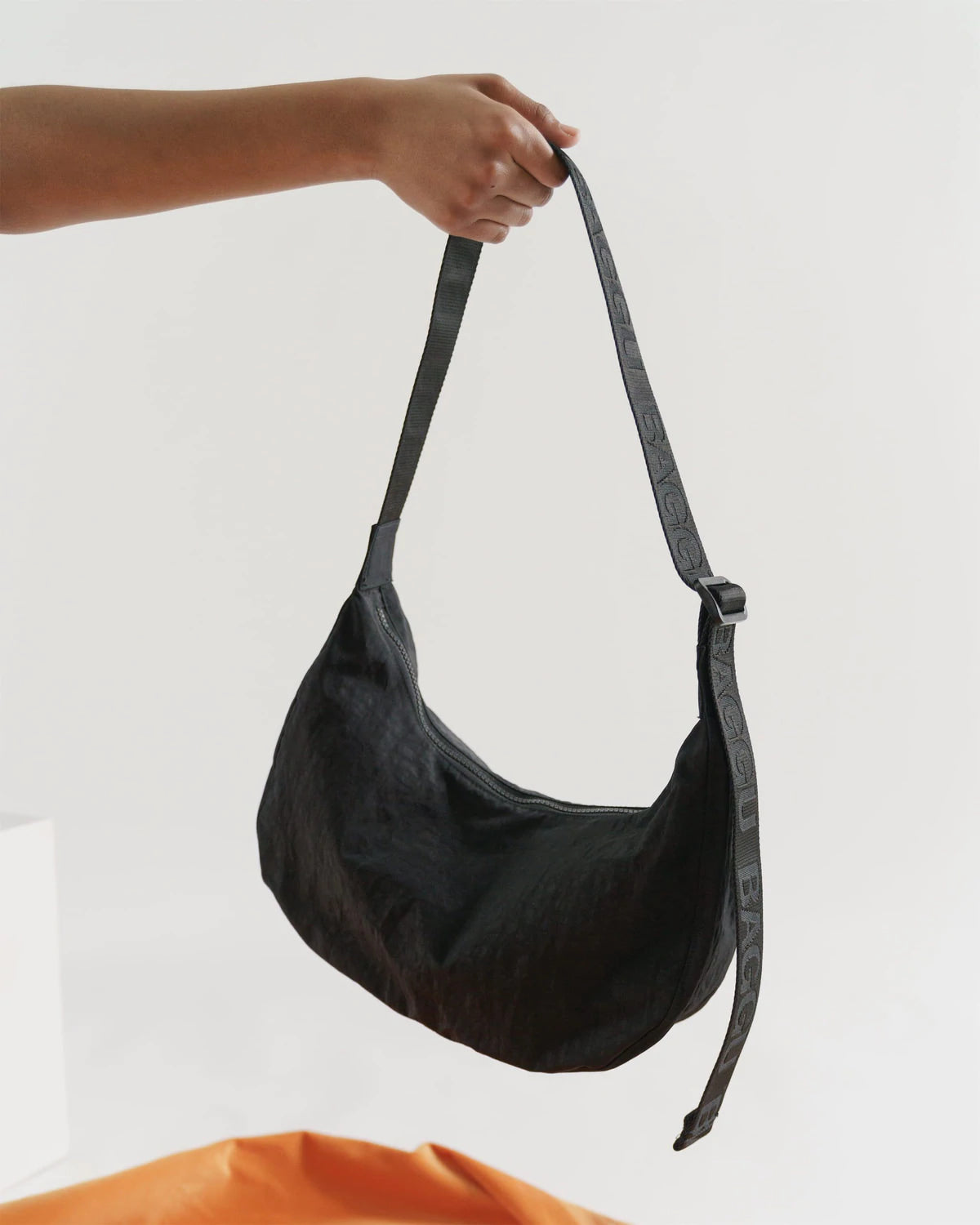 Nylon Crescent Bag - Black