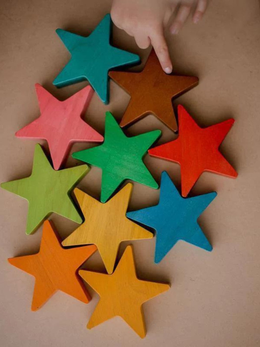 Wooden Stars Set of 10